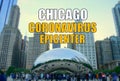 Chicago as the next coronavirus epicenter with the blurry background of the city