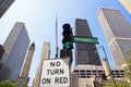 Chicago Avenue Sign, Water Tower and John Hancock Building Royalty Free Stock Photo