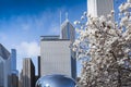 Chicago Bean Millennium Park reflection of Skyline Royalty Free Stock Photo