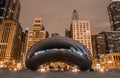 Chicago bean at night Royalty Free Stock Photo