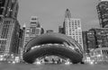 Chicago bean at night Royalty Free Stock Photo