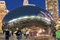 Chicago Bean at night