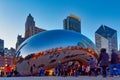 The Chicago Bean at Night, Millennium Park, Chicago Illinois, USA Royalty Free Stock Photo