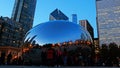 The Chicago Bean at Night, USA Royalty Free Stock Photo