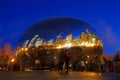 The Chicago Bean at Night, USA Royalty Free Stock Photo