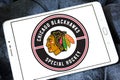 Chicago Blackhawks hockey team logo Royalty Free Stock Photo