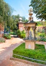 English Walled Garden area at the Chicago Botanic Garden, Glencoe, USA Royalty Free Stock Photo