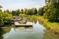 Chicago Botanic Garden at sunny spring time, Glencoe, Stati Unione