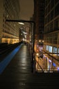 Night and city: metro in Chicago