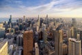 Chicago building city view from observation deck high level Royalty Free Stock Photo