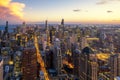 Chicago building city view from observation deck high level Royalty Free Stock Photo