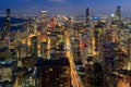 Chicago building city view from observation deck high level Royalty Free Stock Photo