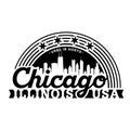 Chicago, Illinois, USA. Logo design template. Vector illustration. Royalty Free Stock Photo