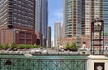 Chicago Canal Apartments Illinois USA Royalty Free Stock Photo