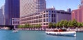 Chicago Canal Buildings Illinois USA Royalty Free Stock Photo