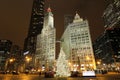 Chicago at Christmas Royalty Free Stock Photo