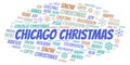 Chicago Christmas word cloud Royalty Free Stock Photo