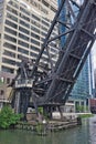 CHICAGO - CIRCA SEPTEMBER, 2017: Historical Kinzie Street railroad bridge