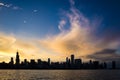 Chicago city downtown urban skyline Royalty Free Stock Photo