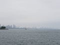 Chicago City Skyline in Fog with Windy Royalty Free Stock Photo