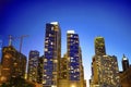 Chicago city skyline night Royalty Free Stock Photo