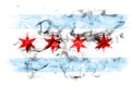 Chicago city smoke flag, Illinois State, United States Of America