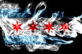 Chicago city smoke flag, Illinois State, United States Of America