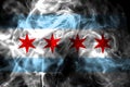 Chicago city smoke flag, Illinois State, United States Of America