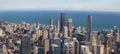 Chicago city urban skyline panorama