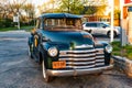 Chicago City, USA - April 26, 2023: 1950 Chevrolet 3100 pickup truck classic parked Royalty Free Stock Photo