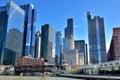 Chicago city view along the Chicago River Royalty Free Stock Photo