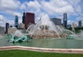 Chicago city view. Buckingham Fountain Royalty Free Stock Photo