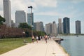 Chicago city view. Michigan lake. USA Royalty Free Stock Photo
