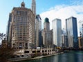 Chicago City, View From River Royalty Free Stock Photo