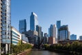 Chicago cityscape with business skyscrapers, office buildings Royalty Free Stock Photo