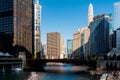 Chicago cityscape with business skyscrapers, office buildings Royalty Free Stock Photo