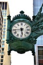 Chicago Clock on Macy's Store Building Royalty Free Stock Photo