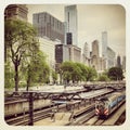 Chicago CTA bus and train