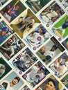 Chicago Cubs baseball trading card collage