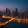 Chicago downtown area city view Royalty Free Stock Photo