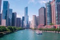 Chicago downtown in the beautiful day Royalty Free Stock Photo