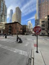 Chicago downtown cityscape streets Royalty Free Stock Photo