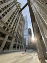 Chicago downtown cityscape streets Royalty Free Stock Photo