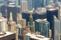 Chicago downtown closeup Royalty Free Stock Photo