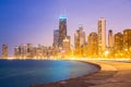 Chicago downtown and Lake Michigan Royalty Free Stock Photo