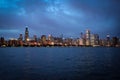 Chicago downtown and Michigan Lake panoramic view, Illinois, USA Royalty Free Stock Photo