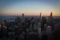 Chicago downtown and Michigan Lake panoramic view, Illinois, USA Royalty Free Stock Photo