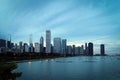 Chicago downtown and Michigan Lake panoramic view, Illinois, USA Royalty Free Stock Photo