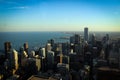 Chicago downtown and Michigan Lake panoramic view, Illinois, USA Royalty Free Stock Photo