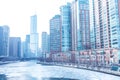 Chicago downtown residential district by the river Royalty Free Stock Photo